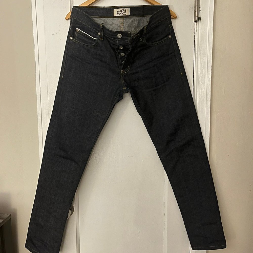 Naked and Famous Left Hand Twill Selvedge 32x29.5 (Super Guy)